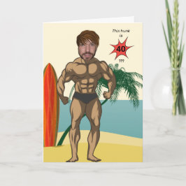 40歳の誕生日💪🤣メンズボディビルダーおもしろいマッスル カード