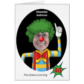 40歳の誕生日メンズ🎈笑わされるピエロカード (正面)