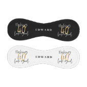 40歳の誕生日モダンのシックな黒と金ゴールド  野球ボール (パネル)