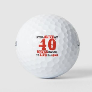 40歳の誕生日ユーモアの態度 ゴルフボール