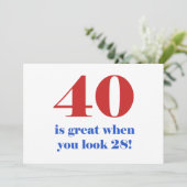 40歳の誕生日ユーモアの贈り物 カード (スタンド正面)
