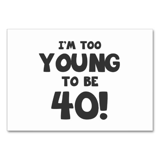 40歳の誕生日ユーモア テーブルナンバー (正面)
