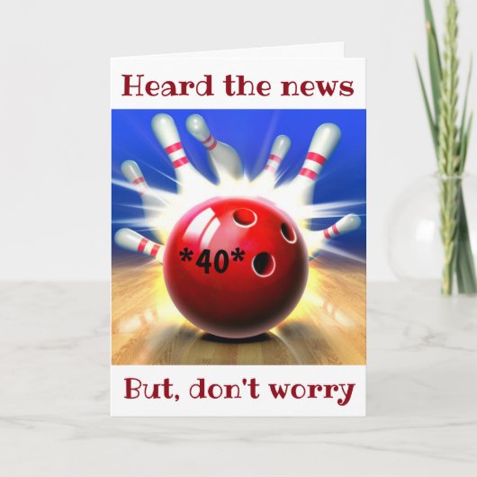 **40歳の誕生日ユーモア**私の*お気に入りのボウリングをする人、 クリケットの投手* シーズンカード (正面)