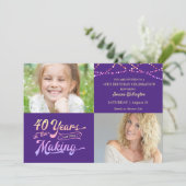 40歳の誕生日レトロメイキング・ライトで40年 招待状 (スタンド正面)