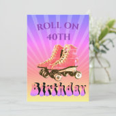 40歳の誕生日レトロローラースケートサンビーム 招待状 (スタンド正面)