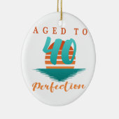 40歳の誕生日レトロ セラミックオーナメント (右)