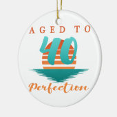 40歳の誕生日レトロ セラミックオーナメント (左)