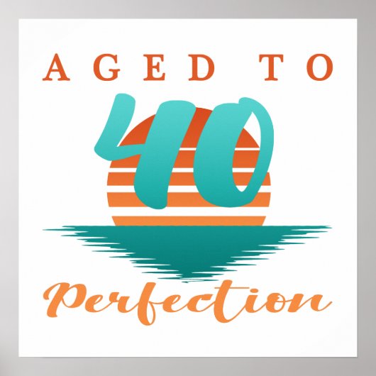 40歳の誕生日レトロ ポスター (正面)
