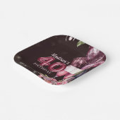 40歳の誕生日ワイン&バルーンパーソナライズされた ペーパープレート (傾斜あり)