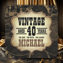 40歳の誕生日ヴィンテージテーマパーティーのナプキンス