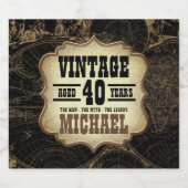 40歳の誕生日ヴィンテージテーマパーティーのナプキンス ビールラベル (シングルラベル)