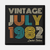 40歳の誕生日ヴィンテージ1982年7月限定版 マグネット (正面)