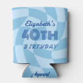 40歳の誕生日ヴィンテージ1983ストライプのクーラーボックス 缶クーラー (裏面)