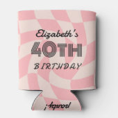 40歳の誕生日ヴィンテージ1983ストライプのクーラーボックス 缶クーラー (裏面)