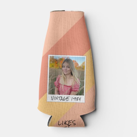 40歳の誕生日ヴィンテージ1984ストライプのボトルクール ボトルクーラー (正面)