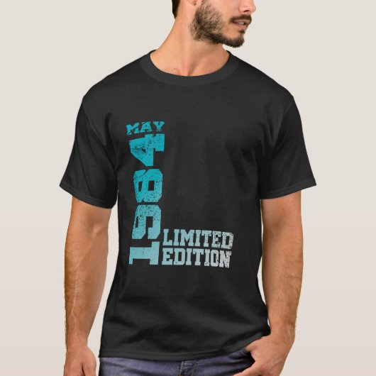 40歳の誕生日ヴィンテージ1984 5月40年男性女性L Tシャツ (正面)