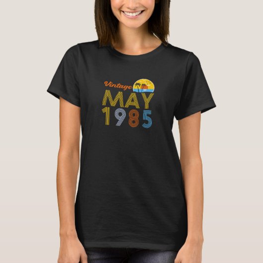 40歳の誕生日ヴィンテージ1985年5月40歳のギフト Tシャツ (正面)