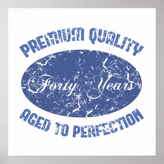 40歳の誕生日ヴィンテージ ポスター (正面)