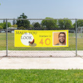 40歳の誕生日写真おもしろい鶏 横断幕 (インサイチュ)