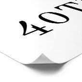 40歳の誕生日写真コラージュ ナンバー40 パーソナライズド ポスター (角)