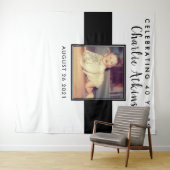 40歳の誕生日写真用背景バナー タペストリー (インサイチュ(横))