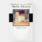 40歳の誕生日写真用背景バナー 横断幕 (縦)