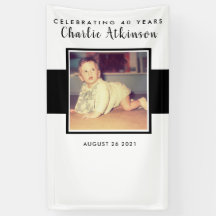 40歳の誕生日写真用背景バナー