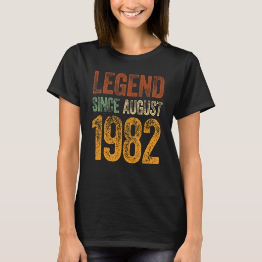 40歳の誕生日威厳がある40生まれ年の伝説1歳から Tシャツ (正面)