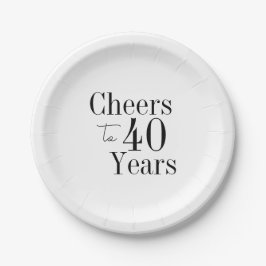 40歳の誕生日応援から40歳の白黒パーティー ペーパープレート