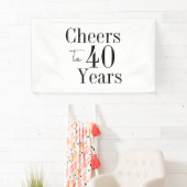 40歳の誕生日応援から40歳の白黒パーティー 横断幕 (インサイチュ)