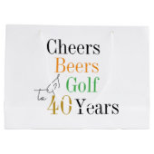 40歳の誕生日応援とビアーズゴルフパーティーのお願い ラージペーパーバッグ (裏面)