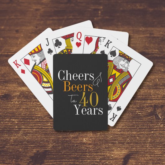 40歳の誕生日応援とビアーズブラック金ゴールドパーティー トランプ