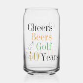 40歳の誕生日応援とビーズゴルフ ガラス缶 (裏面)