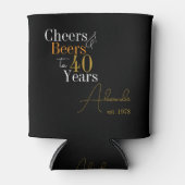 40歳の誕生日応援とビーパーソナライズされたア 缶クーラー (正面)