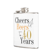 40歳の誕生日応援とビーミニマルア フラスク (左)