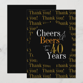 40歳の誕生日応援とビールをありがとう サンキューカード