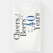 40歳の誕生日応援とビールタイポグラフィパーティー 横断幕 (縦)