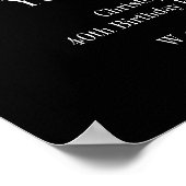 40歳の誕生日応援とビールパーティーへようこそ ポスター (角)