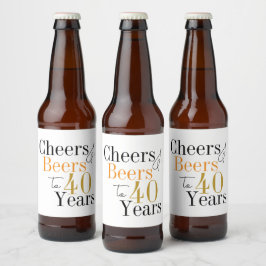 40歳の誕生日応援とビールパーティー ビールラベル