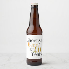 40歳の誕生日応援とビールパーティー ビールラベル