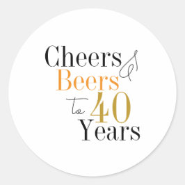 40歳の誕生日応援とビールパーティー ラウンドシール