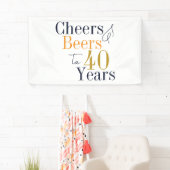 40歳の誕生日応援とビールパーティー 横断幕 (インサイチュ)