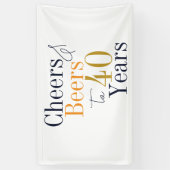 40歳の誕生日応援とビールパーティー 横断幕 (縦)