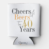 40歳の誕生日応援とビールパーティー 缶クーラー (正面)