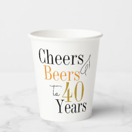 40歳の誕生日応援とビールミニマルパーティー 紙コップ