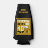 40歳の誕生日応援とビール40歳カスタムまで ボトルクーラー (正面)