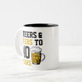 40歳の誕生日応援とビール ツートーンマグカップ (正面左)