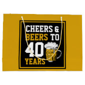 40歳の誕生日応援とビール ラージペーパーバッグ (裏面)
