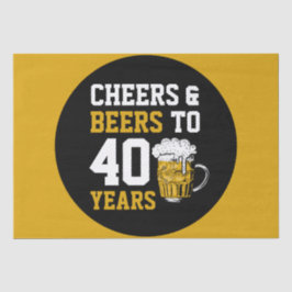 40歳の誕生日応援とビール 薄葉紙