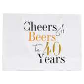 40歳の誕生日応援ビアーズミニマルパーティー ラージペーパーバッグ (裏面)